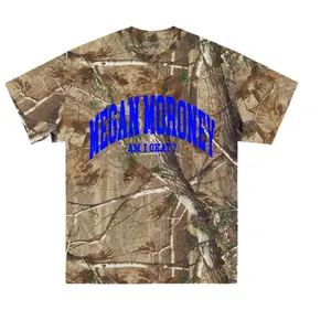 Megan Moroney Merch Am I Okay? Real Tree Camo T-Shirt Tee Shirt Sweatshirt Casual Short Sleeve T-Shirts Top