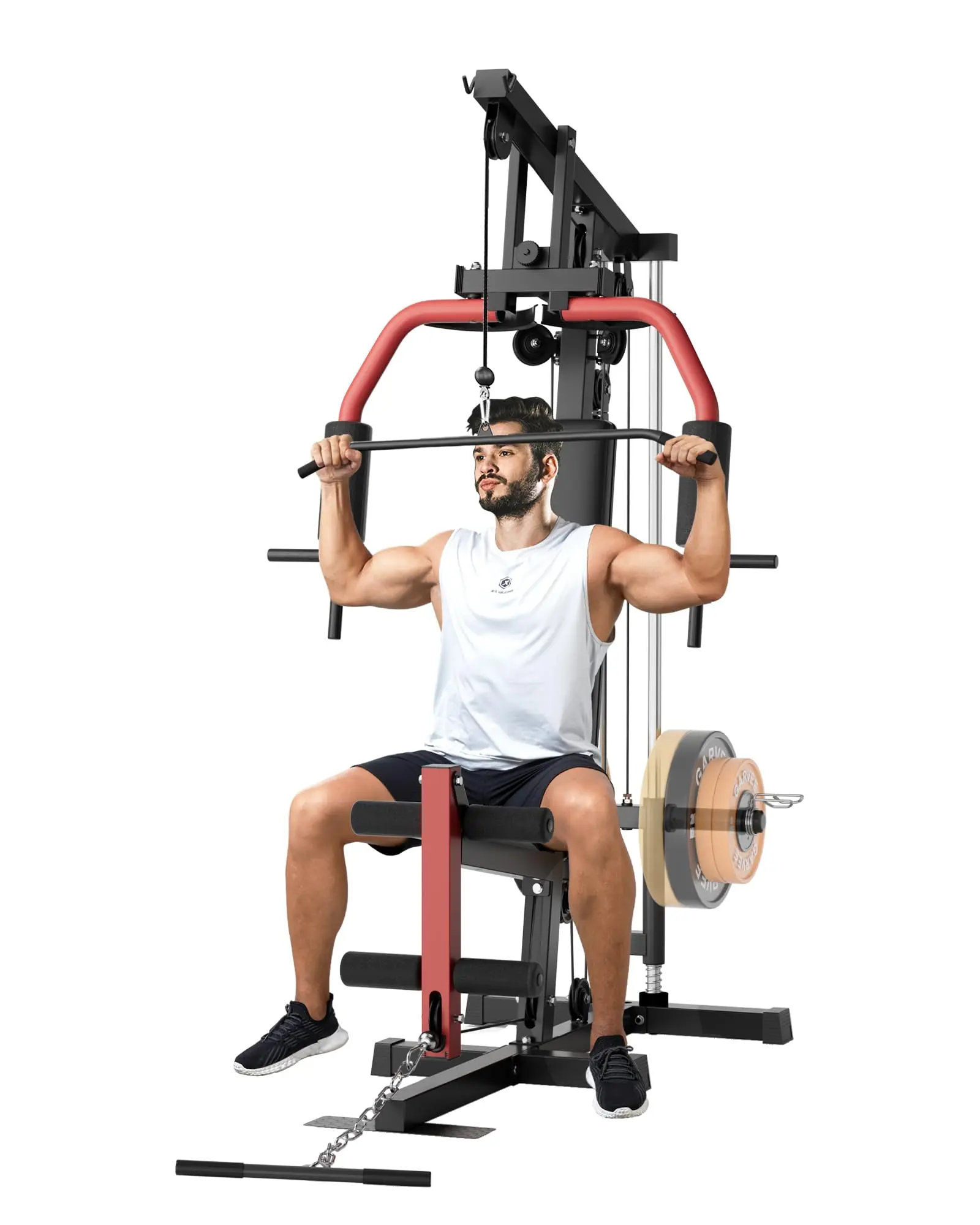【Christmas Gift】Home Gym, Workout Station with 300LBS Weight Capacity, Multifunctional Home Gym Equipment, Exercise Equipment for Full Body Strength Training