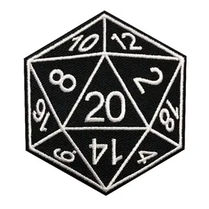 D&D Dice Embroidered Hook Patch