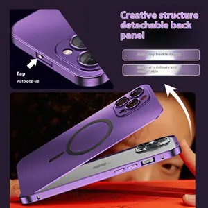 Brand New Magnetic Metal Edge Clip Protective Case (Includes Built-In Camera Lens Protector) Full-Body Shockproof Phone Case Compatible with Iphone 17 Pro Max/ 17 Air/ 17/ 16 Pro