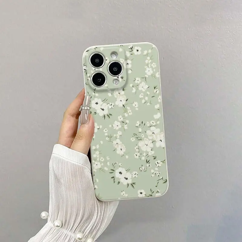 Floral Pattern Phone Case, Anti-drop Cellphone Protective Case, Total Protective Shockproof Mobile Phone Cover for iPhone