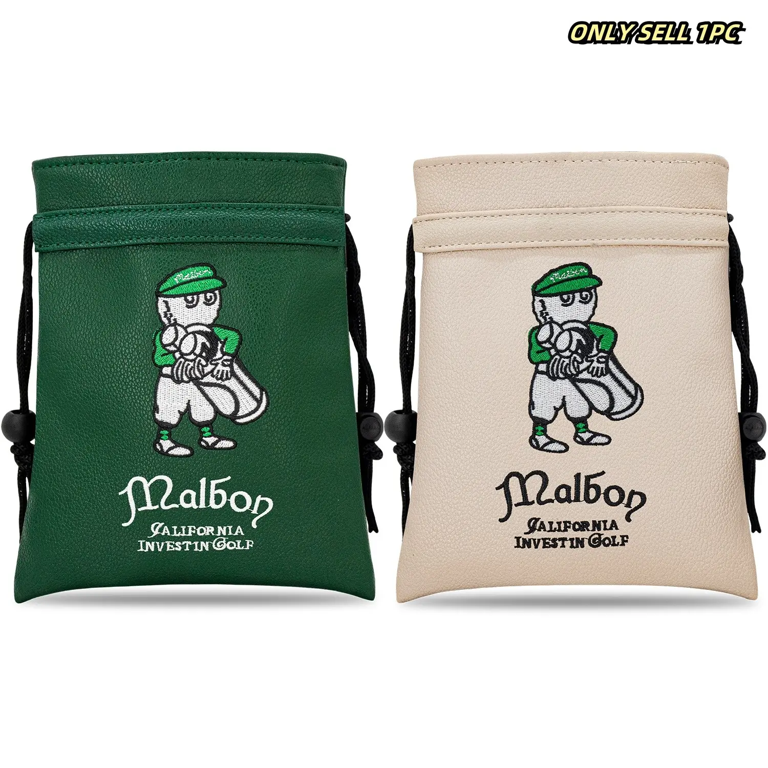 Durable & Waterproof Golf Valuables Pouch, Golf Tee Pouch with Drawstring Closure, Portable Ball Pouch for Men Golfers, Unique Gift Idea, Golf Gift Accessory, Golf Accessories
