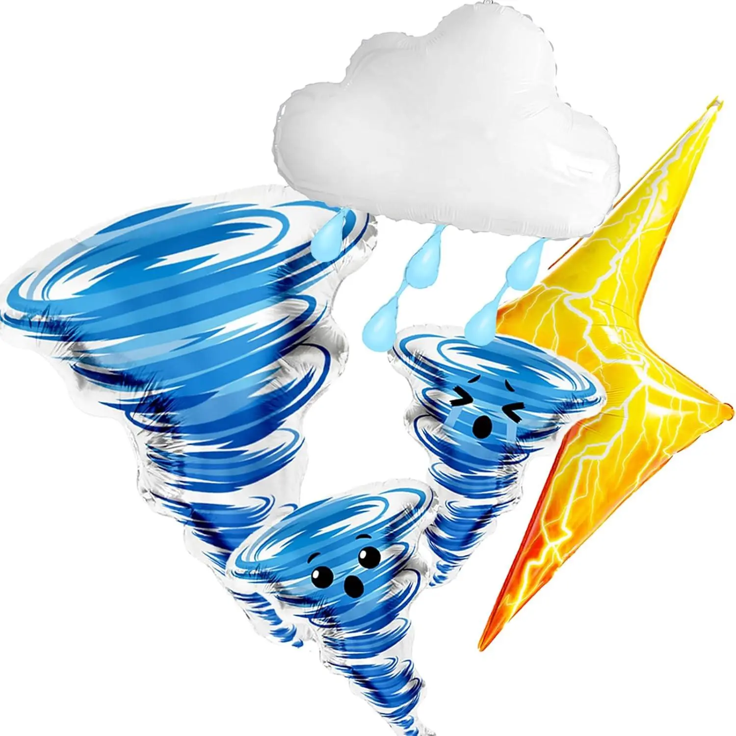 Tornado Balloons Cloud Balloons Lightning Tornado Birthday Party Decorations Boy Two Nado Birthday Decorations Boy Weather Theme Decor Four-Nado Party Baby Shower Party Decoration Two Year Old Party