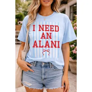 Alani Energy Drink Graphic Tee, Comfort Colors Striped Shirt
