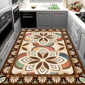 Classic Checkerboard Pattern Kitchen Rug, Non-slip Kitchen Mat, Decorative Carpet for Home Kitchen Living Room Bedroom Hotel Dining Room