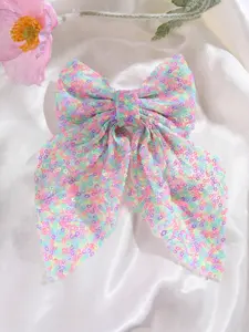 Ladies' fashion sequin bow hair clip, with a high-end feel at the back of the head, suitable for music festivals, parties, Pride Month, campuses, vacations, and daily casual hair accessories
