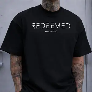 Redeemed Ephesians 1:7 Christian Faith T-Shirt, Religious Bible Verse Graphic Tee for Men & Women