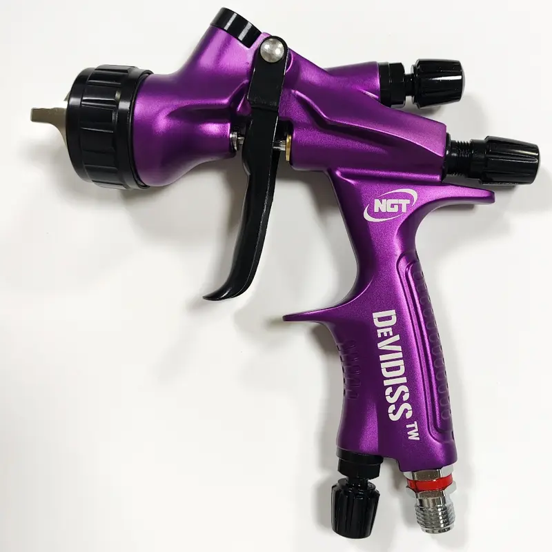 DeVidiss Hvlp Ngt Pro Te20 Lite Spray Gun Kit, Professional 1.3mm Nozzle, Car Paint Application, Comfortable for All Car Paints