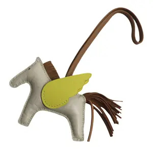 Pre-owned HERMÈS Lambskin Small Leather Goods Hermes Rodeo Pegasus PM Anjou Milo Swift Bag Charm