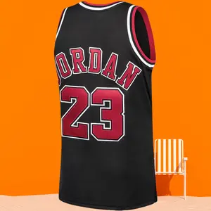 stitched Men's Classic-Design Sleeveless Basketball Jerseys Retro Black shirt 1997-98
