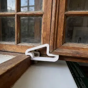 2 Pcs Heavy Duty Anti-Collision Door Stoppers, Bottom Door Stop, Easy to Install, Ideal for Patio Doors, Windows & Sliding Doors - Durable Plastic Construction, Wind & Impact Resistant