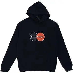 Balenciaga Mastercard Logo Hoodie Black