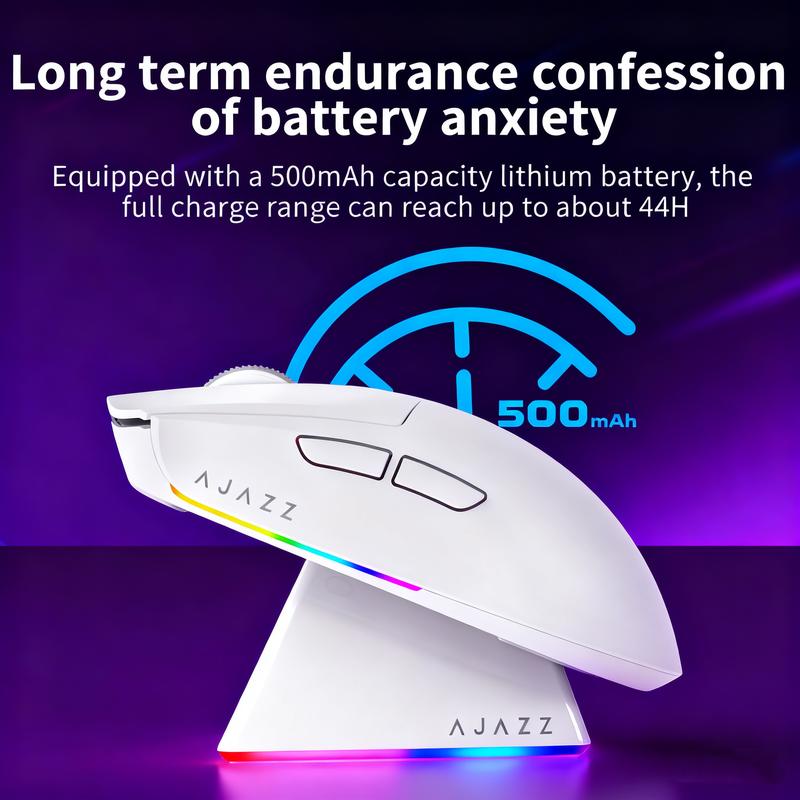 [New Year Sale]AJAZZ AJ139 V2 MC Tri-Mode Connected Mouse, PAW3311 Sensor, 1000hz Return Rate, 500mAh Battery Lasting Life