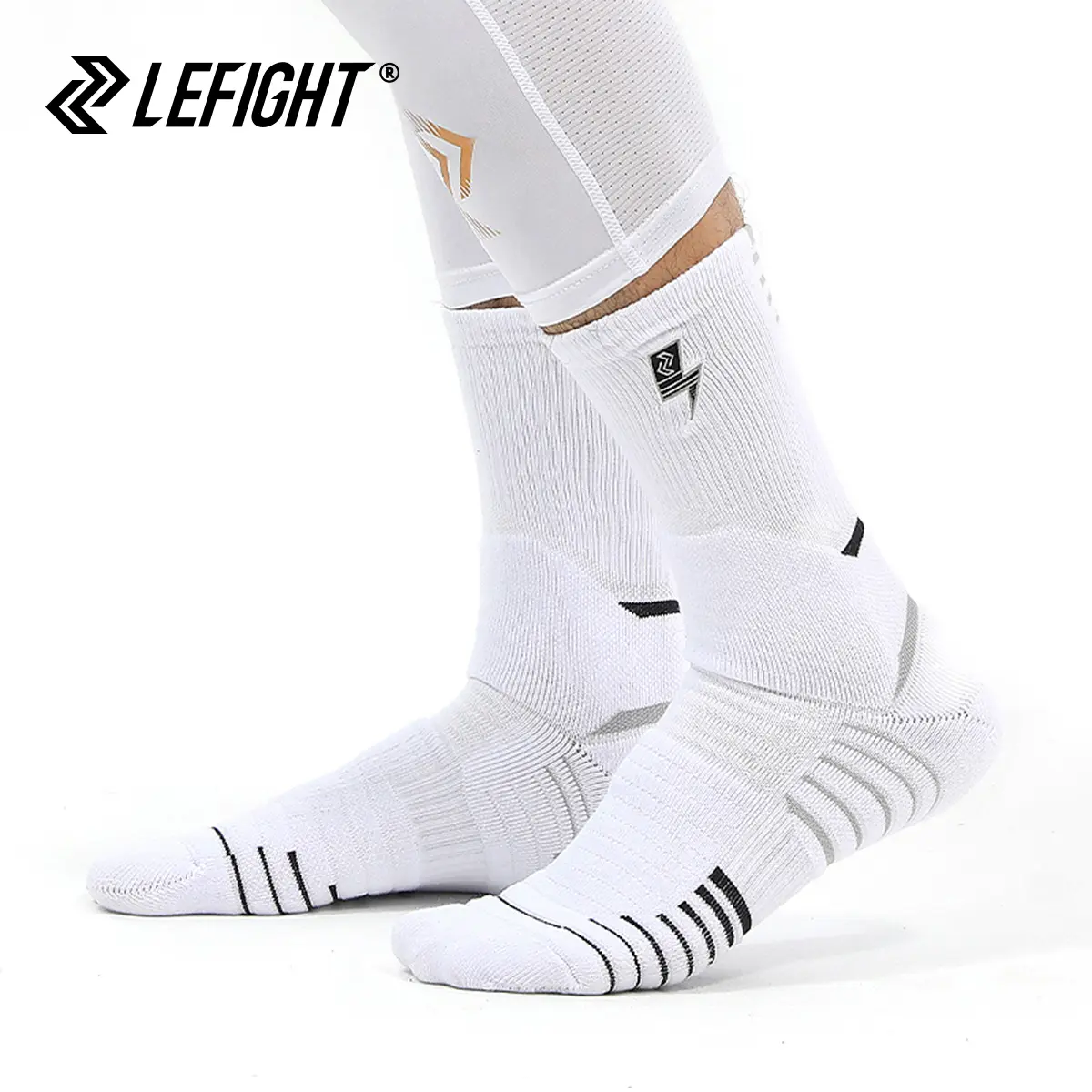 LEFIGHT Men's Striped Print Mid-Calf Socks Casual Comfortable Breathable for Daily Wear Winter Unisex Cushioning Menswear Bestie