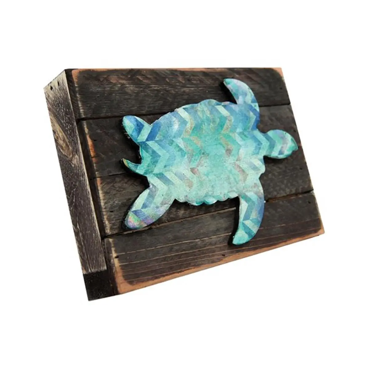 212 MAIN Handcrafted Vintage Turtle Wall Art - Reclaimed Wood Board Hanging Home Decor, Artistic Decoration for Apartment, Ideal Gift for Home Supplies Enthusiasts, Grunge, Garden Decor