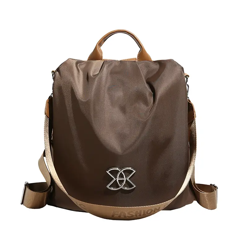 Women’s Lightweight Buckle-Less Carry-All Compartmented Dual-Use Dustproof Waterproof PU Travel Backpack - Female Trendy Casual Anti-Shock Shoulder Bag for Daily & Travel Use, Buckle-Less Backpacks, Carry-All Backpacks