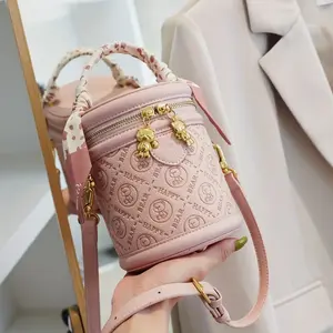 Women's Stylish Cylindrical Crossbody Bag — Versatile Bucket Bag & Small Handbag