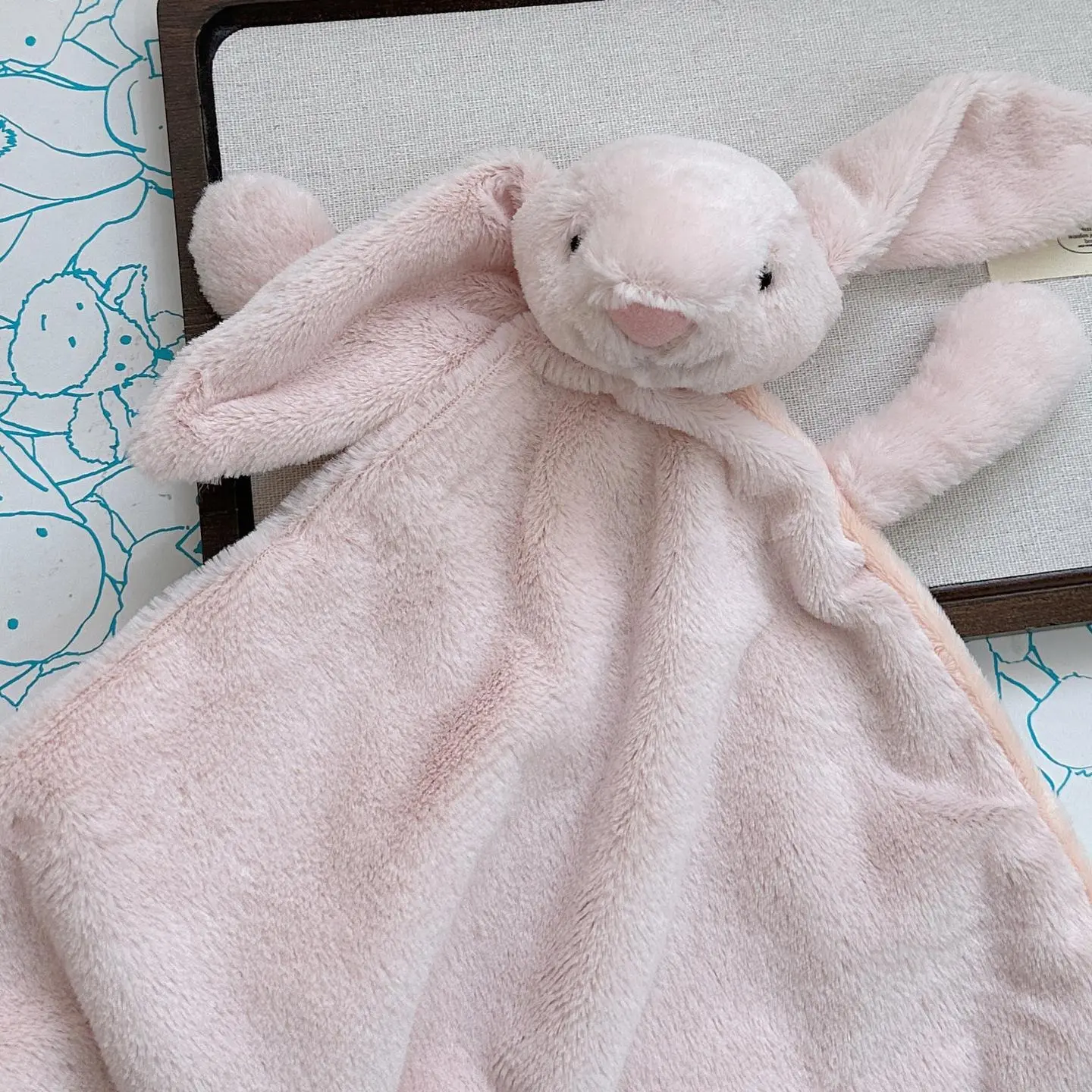 Jellycat Pink Bunny Security Blanket | Cute Plush Rabbit Lovey Soother Toy for Newborns & Toddlers | Premium Infant Snuggle Comforter Gift