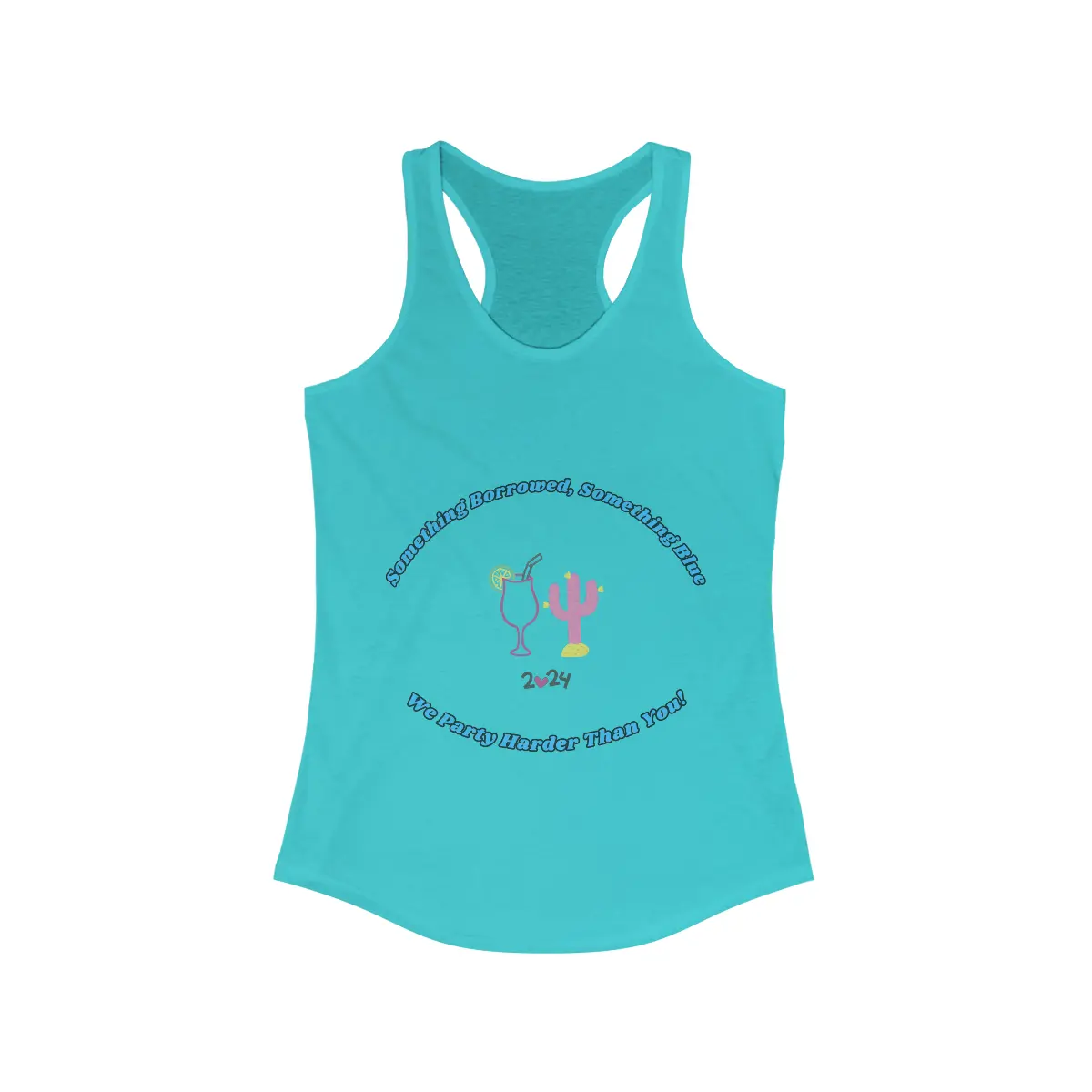 Personalized Bachelorette Racerback Tank Top, Chic Womenswear