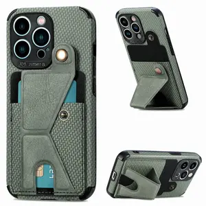 K-Type Kickstand Case For Motorola Moto G Power Play Stylus 2025 5G Magnetic Suction Leather Hiden Card Slot Anti Drop Cover