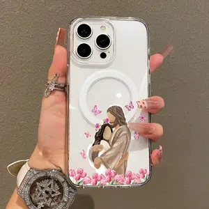 Soft Girl Magnetic Case for iPhone11/12/13/14/15/16/17/promax, Tender Embrace Lightweight, Drop-Proof, MagSafe Compatible | Perfect for Teen Girls