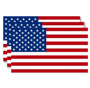 Reflective American Flag Stickers - 3-Pack- Durable & Waterproof Decals for Vehicles & Personal Items，Car Bumper/Truck/Motorcycle/Helmet/Laptop/Window/Water Bottle/Mail Box
