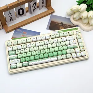 141 Key Sweet Shop Theme Pbt Keycaps, Dye Sublimation Process, Mog Profile, Compatible with Mx Axes, for 61/64/68/87/96/104/108 Keyboards