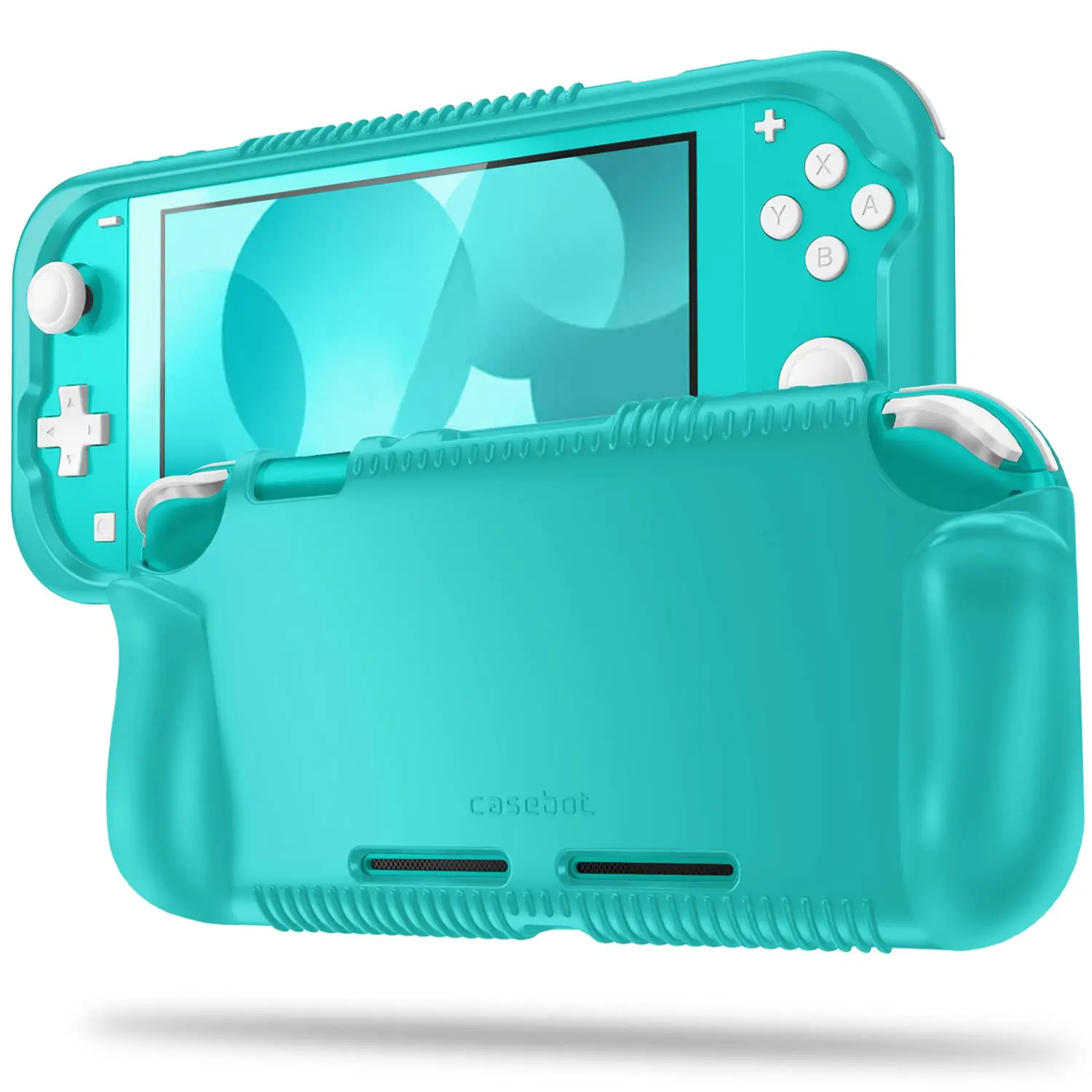 FINTIE Soft Silicone Protective Cover for Switch Lite Handheld Game Console - Ergonomic Grip Handle, Tire-Pattern Design, Durable, Anti-Slip, Shockproof, All-Around Protection, Easy Access to Controls Accessories