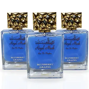 Royal Musk Blueberry Grapes EDP Spray 100ML (3.4 OZ) By SURRATI | Exotic Fragrances for Men & Women. (PACK OF 3)