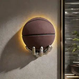 Creative Wall Mounted Basketball Holder, 1 Count Resin Hand-Shaped Basketball Display Rack, Display Shelf, Basketball Storage Rack, Home Decor Supplies, Rack Only ,No-drill，