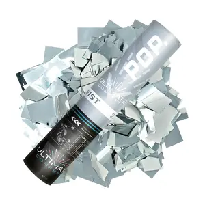 Silver Metallic-  Handheld Confetti POP Cannon (12")