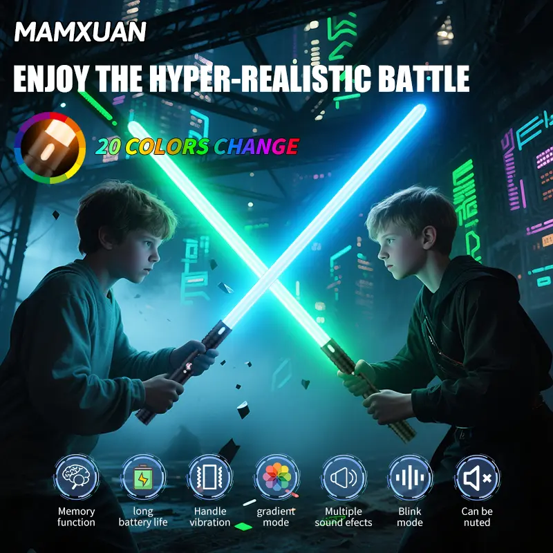 MAMXUAN,,Dueling Double Light Saber,Adult light saber,Metal Hilt