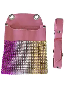 Hairdressing Tool Belt Adjustable Scissors Holder Leather Hairdresser Bag