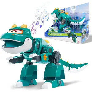 Super Wings Dinosaur Toy Tino 🦖 ✨     New character action figure with water spray function, flashing lights, and roaring sound |     An interactive game designed for children aged 3 to 5, perfect for dinosaur enthusiasts and Super Wings fans 🎁     Valent