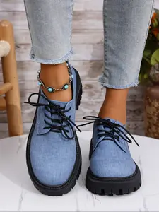 Women's new fashionable platform comfortable and soft loafers, a must-have for daily casual fashion wear, simple and versatile trendy one-foot platform shoes, a must-have for commuting to work and school in all seasons, and a must-have for gifts