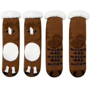 Cozy Moments Horse Sherpa Socks