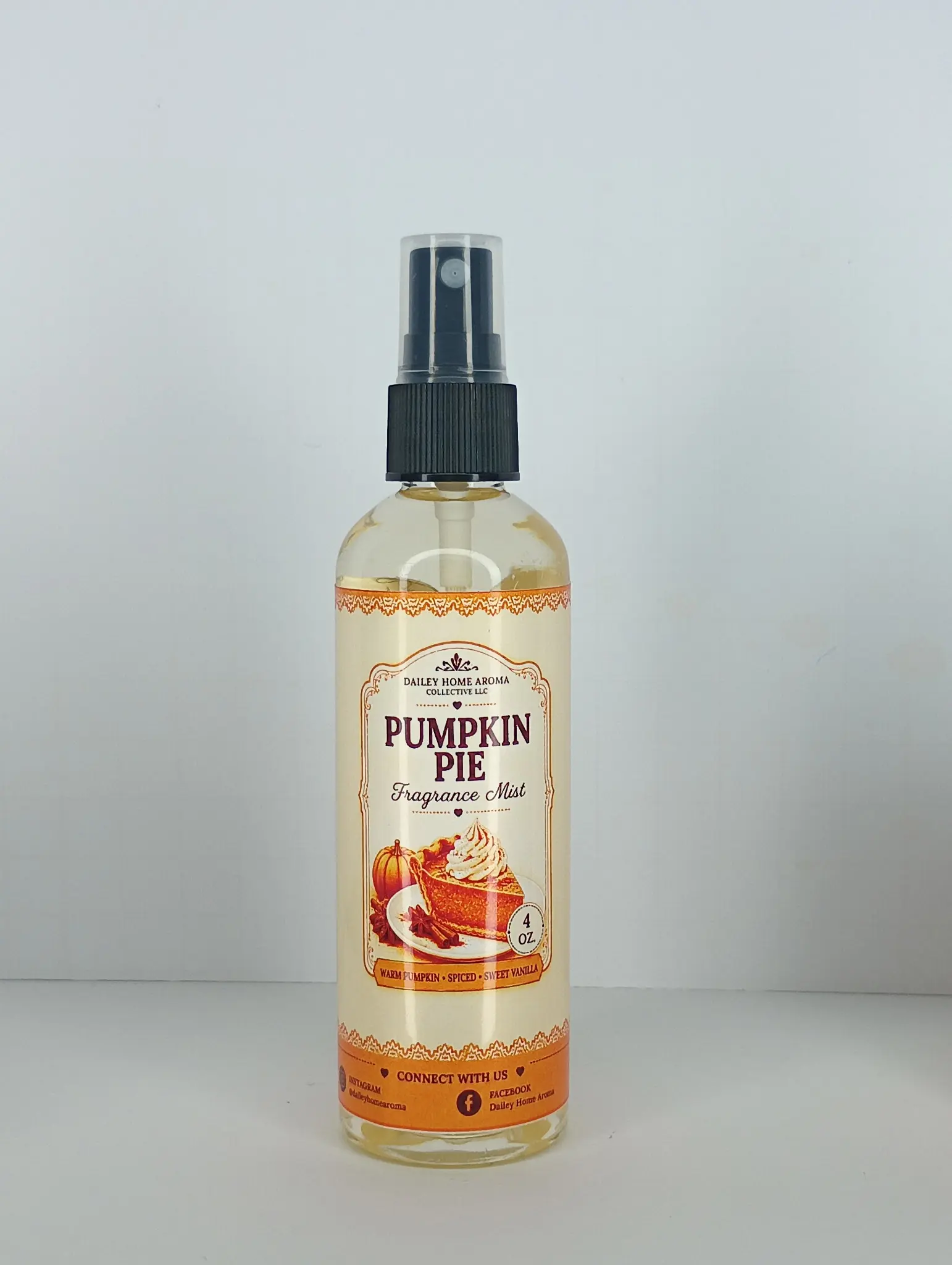 Pumpkin Pie Fragrance Mist  4 oz  Dessert-Inspired Body Spray