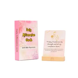 Daily Affirmation Card with Bible References | Scripture Cards | 30 Card Deck of Positive Religious Affirmations For Men and Women | Bible Verse Cards | Promotes Positivity, Self-Love, and Faith