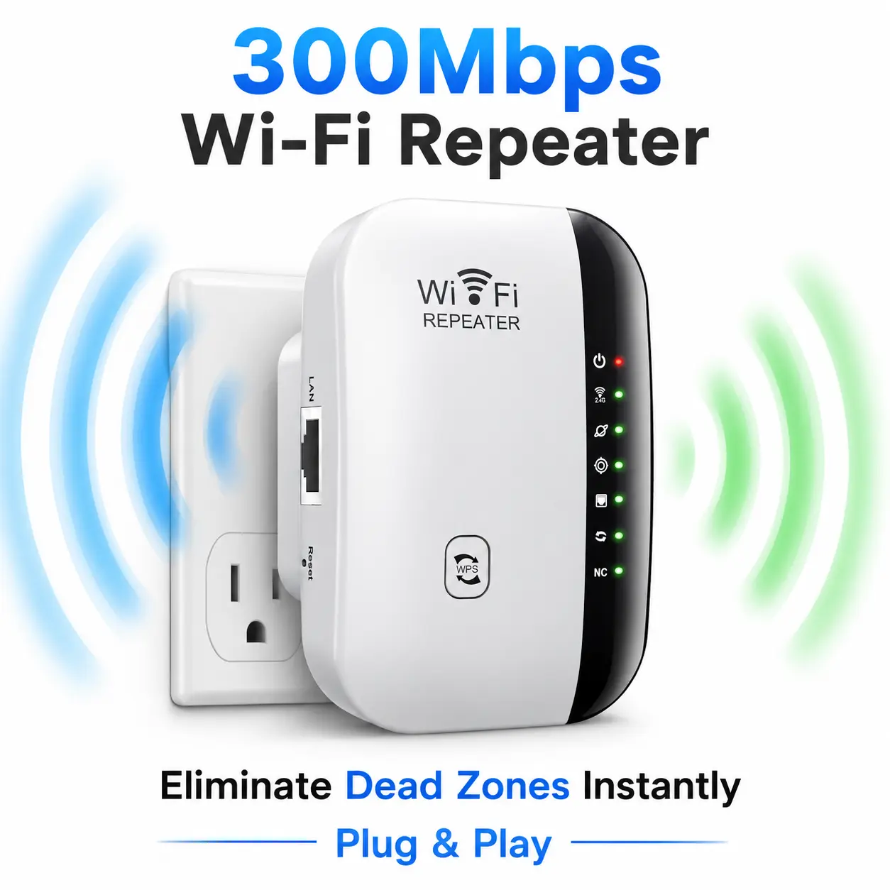 300Mbps WiFi Range Extender | Fix Dead Zones Instantly