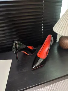 Women's Simple Basic Low Heel Single Shoe, Slip-On Elegant All-Season Footwear, Perfect for Parties & Daily Wear, Sole 9cm High Heels, High Heel Pumps