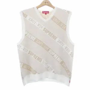 Pre-owned Supreme Cotton Small Leather Goods STRIPE SWEATER VEST Vest