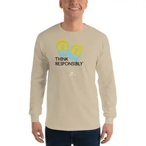 Men’s Think Responsibly Long Sleeve Shirt Light