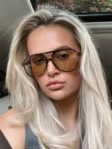 Unisex Retro Pilot Frame Sunglasses for Everyday Wear, Stylish Casual Shades for Outdoor Activities, Fashion Accessories for Men and Women, Trendy Vintage Sunglasses, Styling Sunglasses