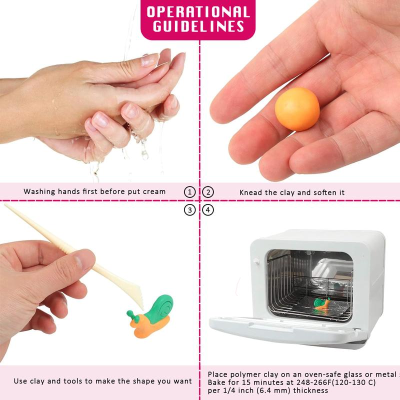 46/62/88/100 Pcs Polymer Clay Kit Creative Moldable Clay for Kids DIY Starter Kits Oven Baked Model Clay Non-Sticky with Sculpting Tools Craft Supplies Unique Gift for Children & Artists - Colorful Marker Set