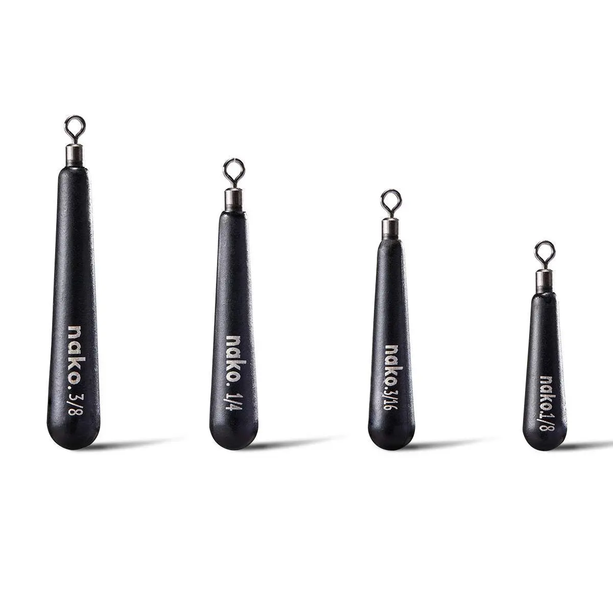 97% Density Tungsten Free Rig Skinny Drop Shot Weights | 5 Pack | Round Eye Free Rig Weights