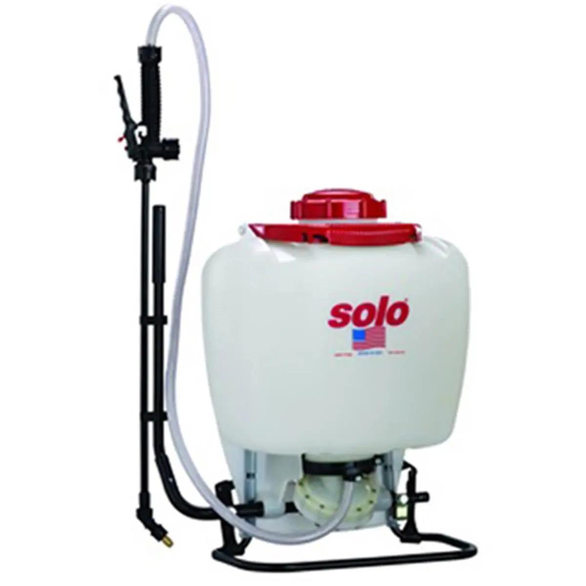 SOLO 475-101 4 Gal. Abrasion-Resistant Backpack Sprayer with Diaphragm Pump, High Pressure, Padded Nylon Shoulder Straps, Chemical-Safe & Harsh Chemical-Resistant for Insect-Control Applications, 4 Gallon