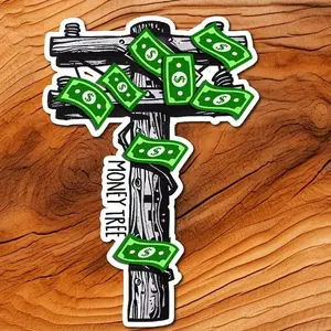Money Tree - Lineman Collection - Hard Hat -  - Laptop-Skateboard-Car-Window decor-Tumbler sticker