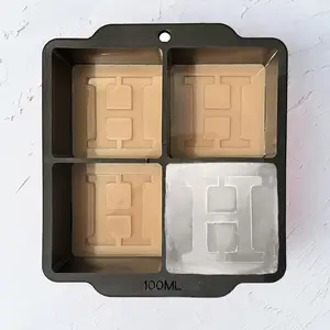 Letter H Monogram Ice Cube Mold Custom Ice Cube Mold 2 Inch Big Initials  Ice Cube Tray Gifts for DAD Gifts for Him