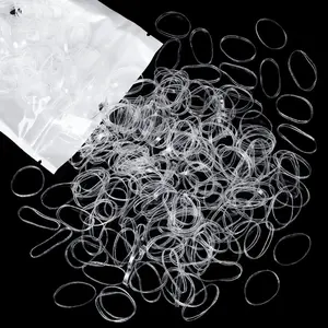Clear Hair Elastics, Clear Elastics Rubber Bands for Hair Ties, 300 count