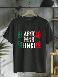 100% Cotton  El Abuelo Mas Chingon Mexican Spanish Grandpa Father's Day T-Shirt
